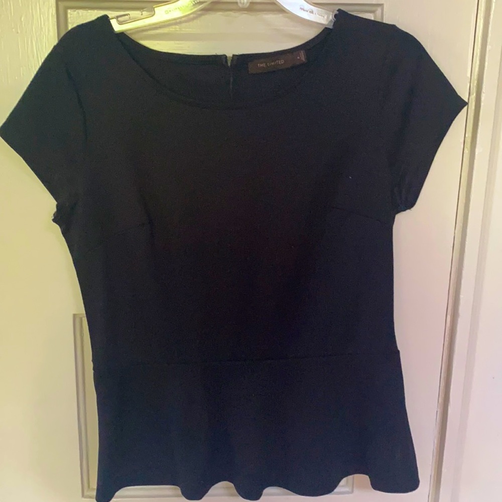 Black peplum top